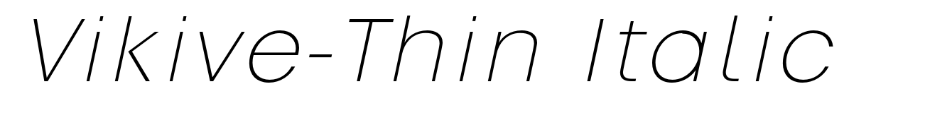 Vikive-Thin Italic